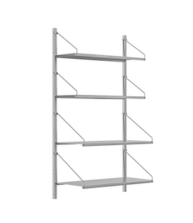 Shelf Library Single Section, stainless steel H108 / W60