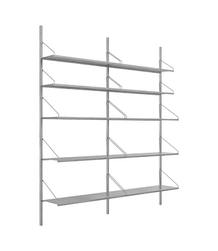 Shelf Library Kast Double Section, RVS H85 / W80