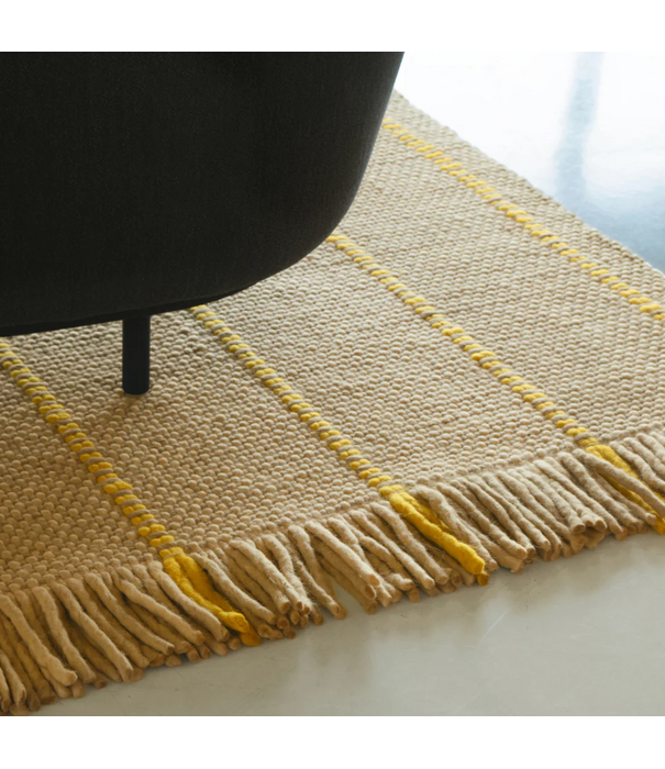 Layered  Layered x Massproductions Cord  Rug Yellow Oatmeal
