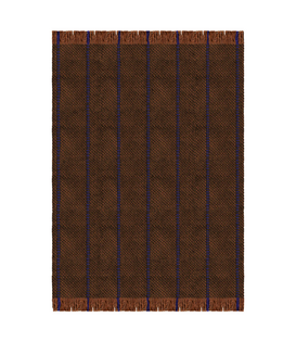 Cord  Wool Rug Blue Brown