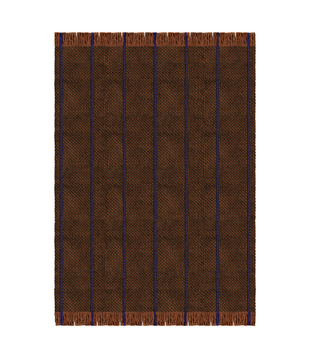 Cord  Wol Vloerkleed Blue Brown