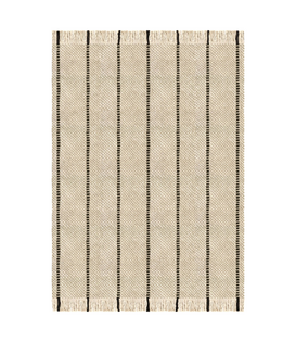 Cord  Wol Vloerkleed Black & White