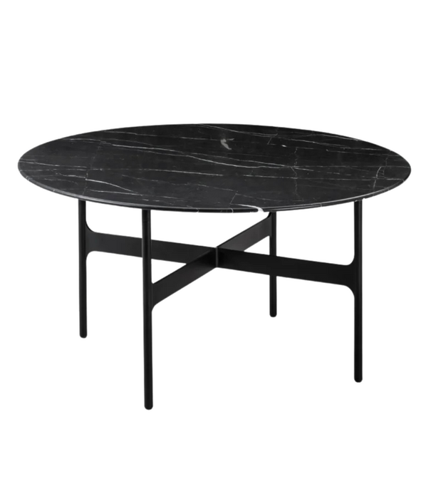Wendelbo Floema Dining Table Emperador marble, black base