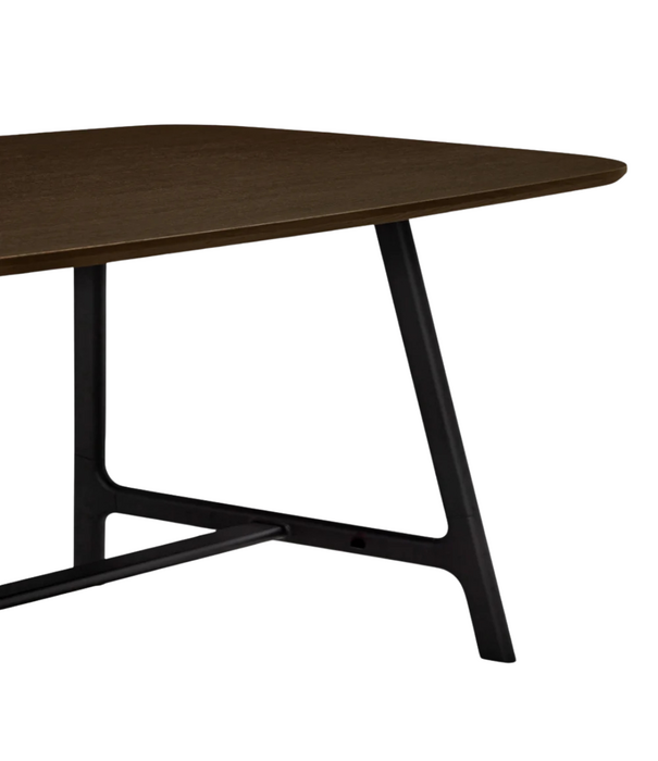 Wendelbo Vector Eettafel donkerbruin eiken, zwart voet