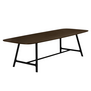 Vector Eettafel donkerbruin eiken, zwart voet