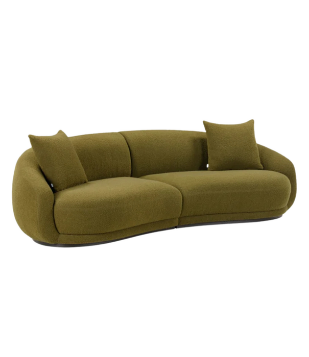 Wendelbo Montholon Curved 3-seater Sofa Baru 950 green