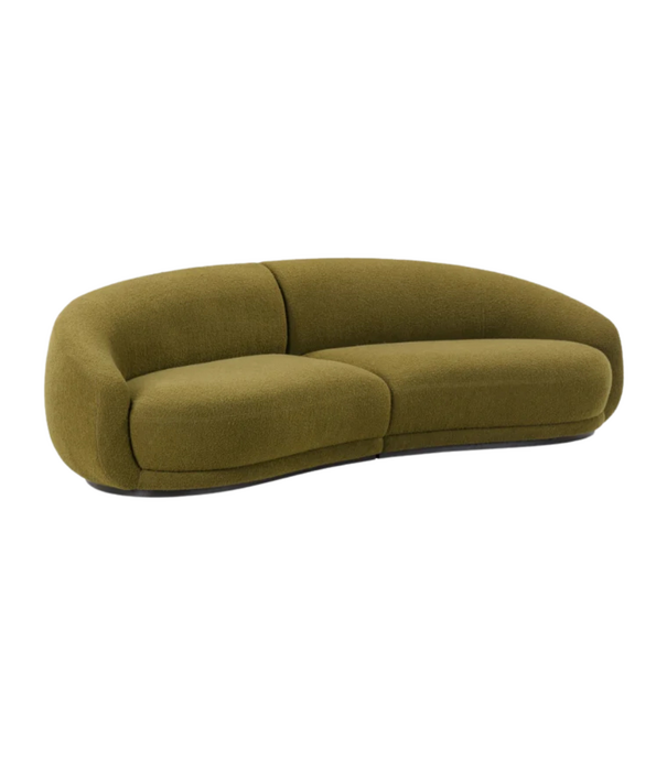Wendelbo Montholon Curved 3 -zits Bank Baru 950 groen