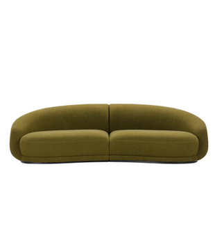 Montholon Curved 3 -zits Bank Baru 950 groen