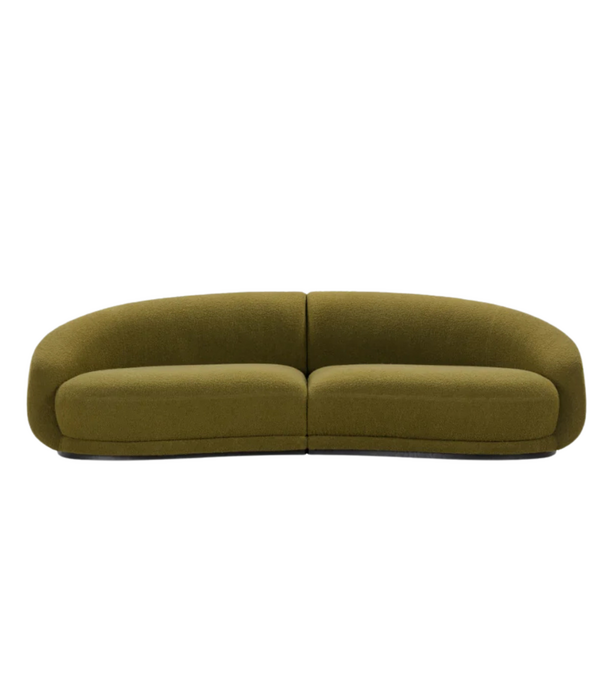 Wendelbo Montholon Curved 3-seater Sofa Baru 950 green