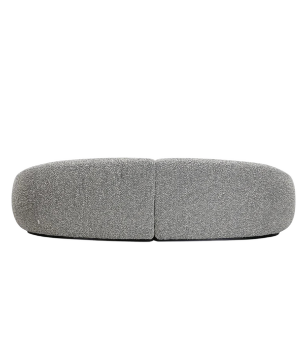Wendelbo Montholon Curved 3-seater Sofa Silenzio 08 grey melange