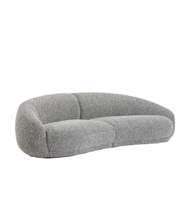 Wendelbo Montholon Curved 3-seater Sofa Silenzio 08 grey melange
