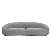 Montholon Curved 3 -zits Bank Silenzio 08 grijs melange
