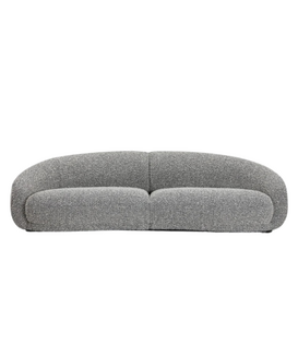 Montholon Curved 3 -zits Bank Silenzio 08 grijs melange