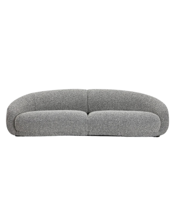 Wendelbo Montholon Curved 3-seater Sofa Silenzio 08 grey melange