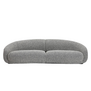 Montholon Curved 3 -zits Bank Silenzio 08 grijs melange