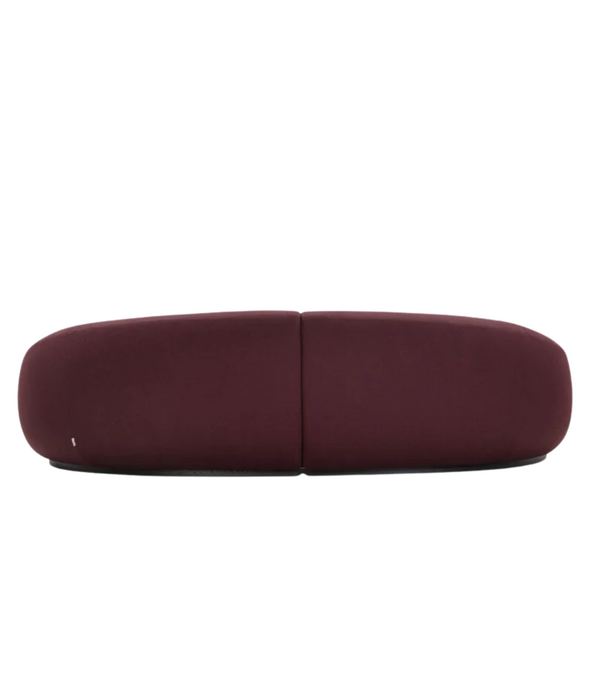 Wendelbo Montholon Curved 3 -zits Bank Vidar 693 donkerrood