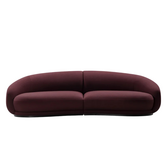 Montholon Curved 3-seater Sofa Vidar 693 dark red