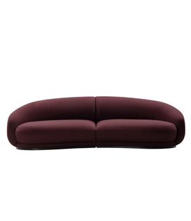 Montholon Curved 3-seater Sofa Vidar 693 dark red