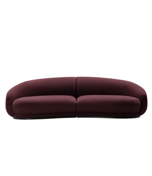 Montholon Curved 3 -zits Bank Vidar 693 donkerrood