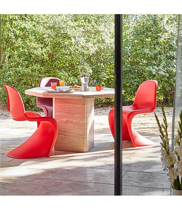 Vitra  Panton Stoel Klassiek Rood, nieuwe zithoogte
