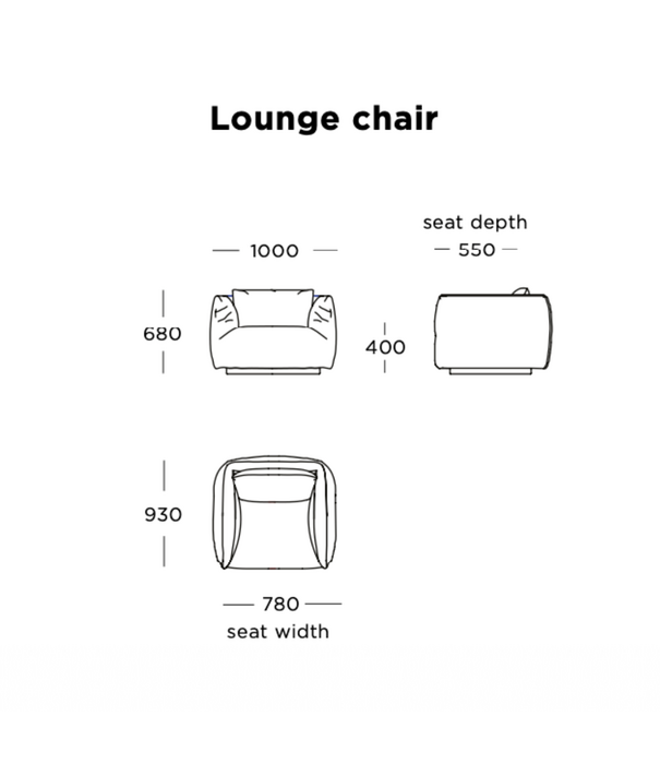 Wendelbo Ridge Lounge Stoel, Turn 04 sand