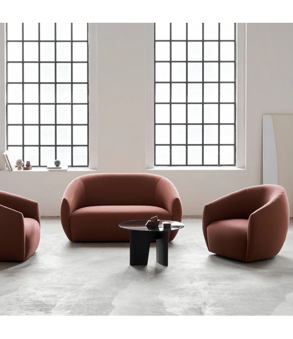 Wendelbo Lobby Lounge Stoel, Glow 6 burnt orange