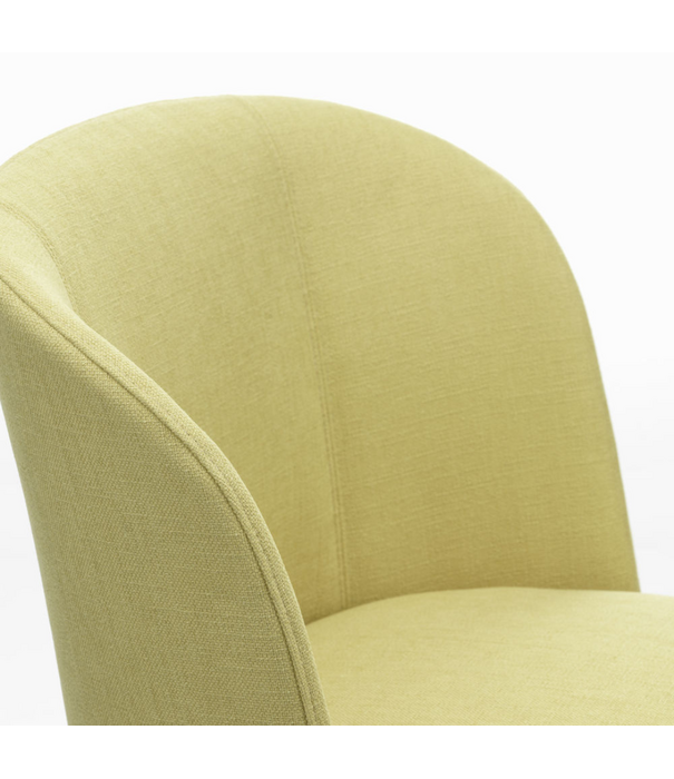 Vitra  Mikado Side Stoel Hola canary, 4 ster onderstel aluminium gepolijst