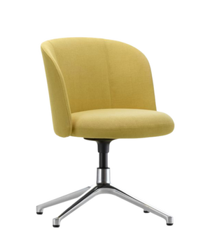 Mikado Side Chair Hola canary, 4 star base polished