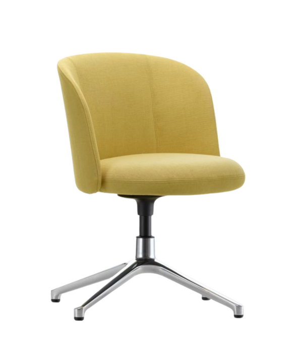 Vitra   Mikado Side Chair Hola canary, 4 star base aluminium polished