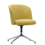 Mikado Side Chair Hola canary, 4 star base aluminium polished