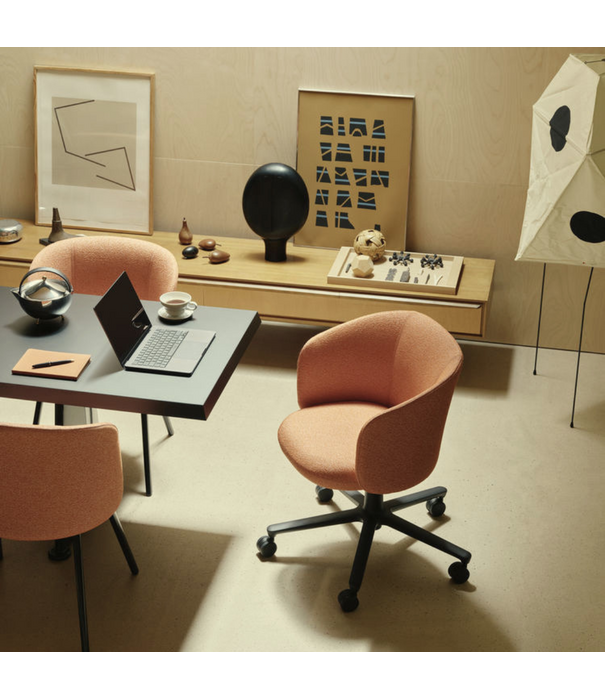 Vitra   Mikado Armstoel Cento grey/black, 5 star base black
