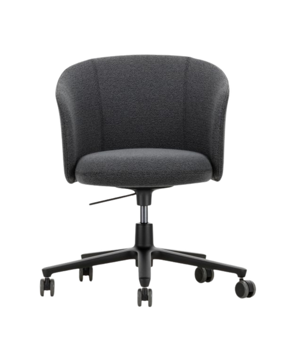Vitra  Mikado Armstoel Cento grey/black, 5 ster onderstel zwart