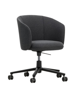 Mikado Armstoel Cento grey/black, 5 ster onderstel zwart