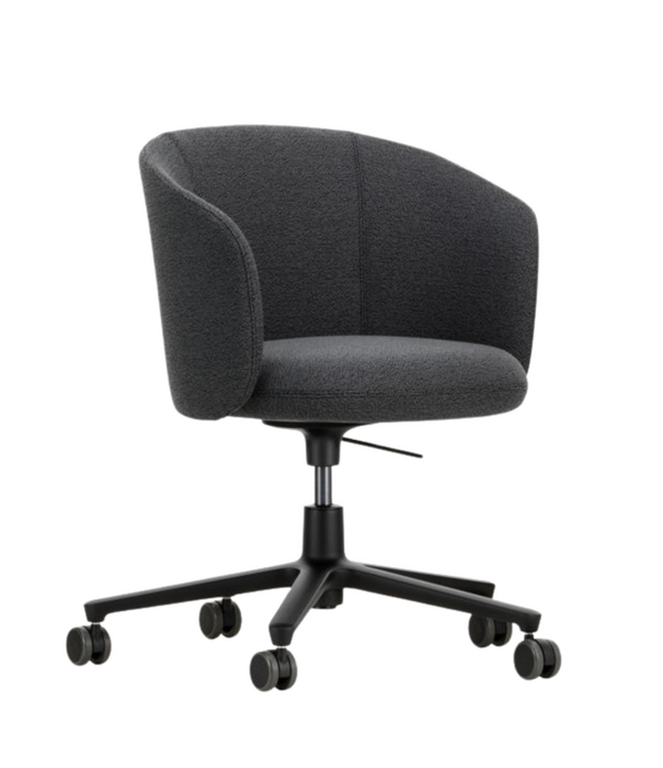 Vitra  Mikado Armstoel Cento grey/black, 5 ster onderstel zwart