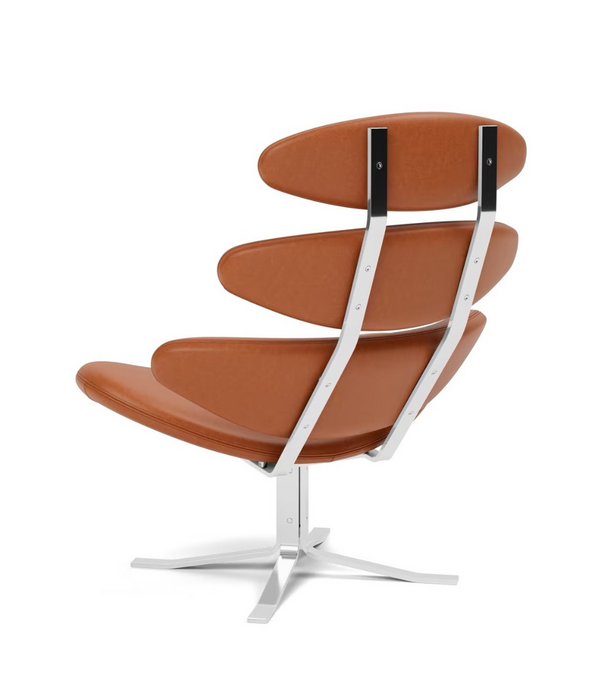 Fredericia  Model 5000 Corona Lounge chair leather nutshell
