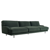 Flaneur 3-zits Bank Asator green, mat zwart poten