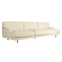Flaneur 3-zits Bank Gubi Boucle 01 cream, mat zwart poten