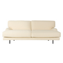 Flaneur 2-zits Bank Gubi Boucle 01 cream, mat zwart poten