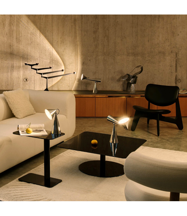 Tom Dixon  Pose Task Bureaulamp hoogglans silver