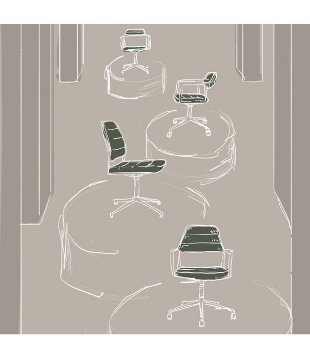 Vipp  Vipp 455 Swivel Bureaustoel met gliders