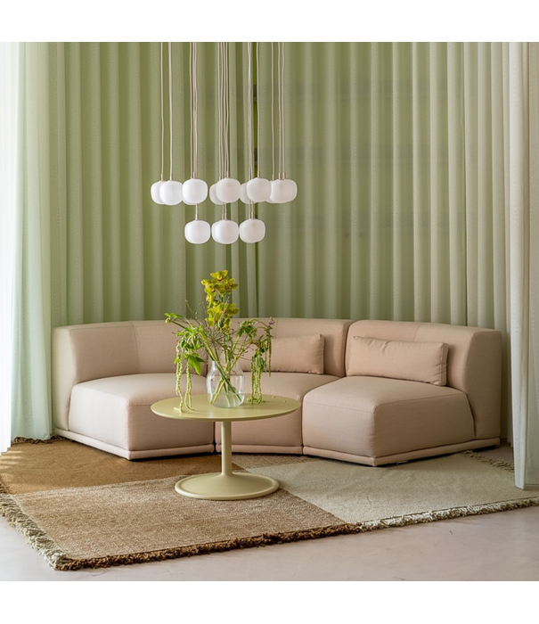 Muuto Connect Soft 3-zitter, open rechts, stof Hearth 008 Gingersnap
