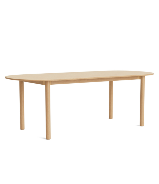 Hay  Annex Oblong Eettafel eiken, eiken onderstel 220 x 95