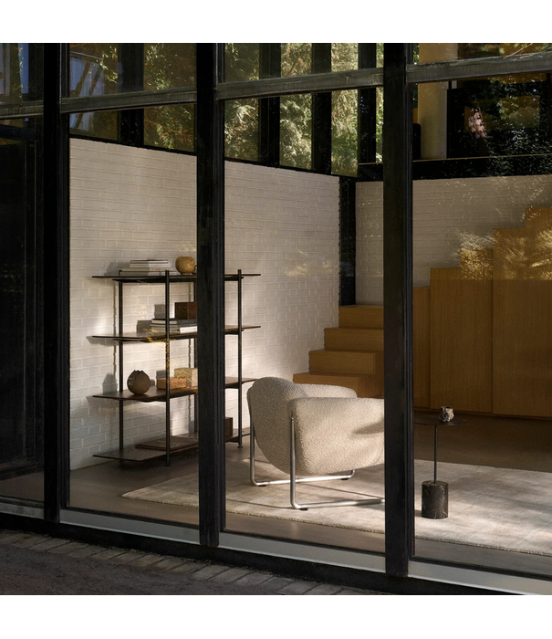 Wendelbo Odette Lounge Stoel Kumo 380 bruin, stalen voet