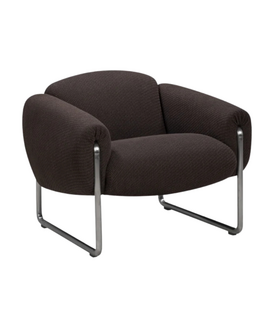 Odette Lounge Chair Kumo 380 brown, steel base