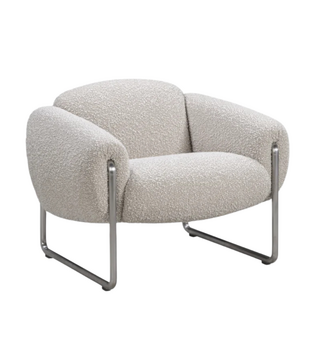 Odette Lounge Chair Silenzio 3 off white, steel base
