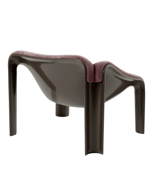 Gubi  F300 Lounge Chair Alpaca Alto, brown base