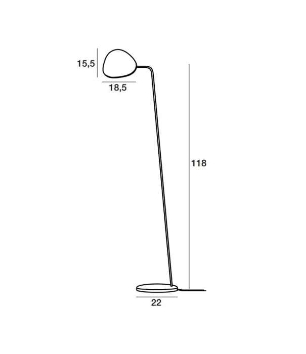 Muuto Leaf Vloerlamp zwart - Sale