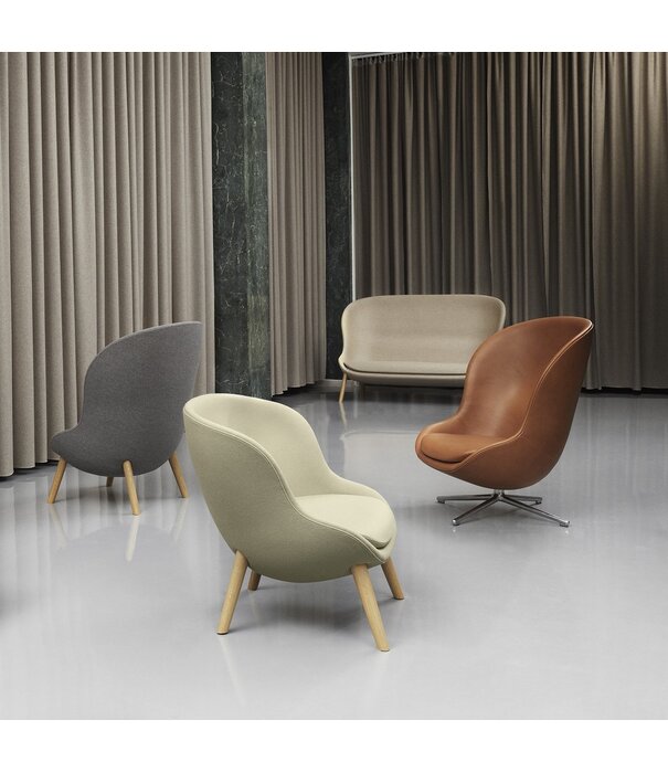 Normann Copenhagen  Hyg Lounge Chair high back, oak legs - Sale