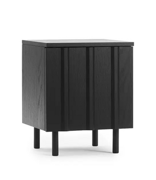 Rib Bedside Table black oak