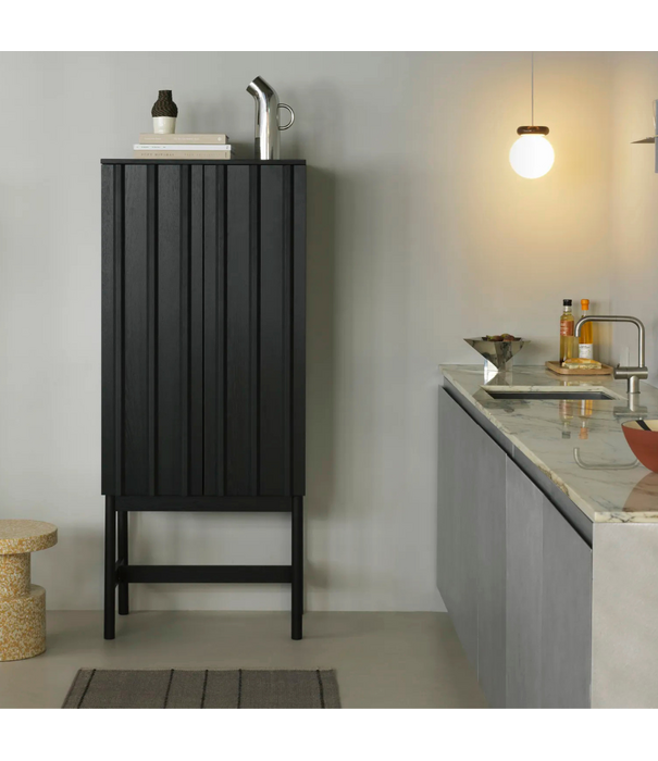 Normann Copenhagen  Rib Cabinet High soft black
